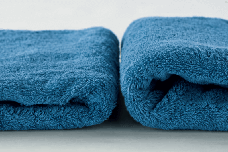 乾太くんで乾かしたタオルと天日干ししたタオルは乾太くんで乾かしたものの方がふっくら仕上がります。