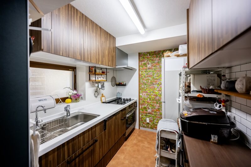 リンナイのガスオーブンのあるキッチン